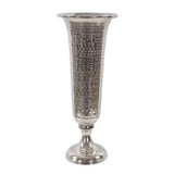 Hammered Em Dash Tall Flared Trumpet Vase- Large