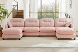 MOLLY 140" 4 Seater Sofa with 2 Ottomans