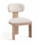 Timbra - Linen Textured Fabric Upholstered Dining Chair (Set of 2) - Natural Base