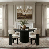 Atelier - Vegan Leather Upholstered Dining Chair (Set of 2) - Taupe / Painted Black