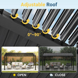 Aluminum Outdoor Pergola with Independent Louvered