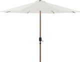 Fiji - Aluminum Patio Umbrella With Round Teak Base