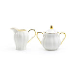 Grace Teaware White Gold Sugar & Creamer Set