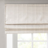 Basketweave Roman Shade For Windows, Ivory