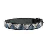 Jabulani Beaded Leather 30" Dog Collar - Silver Celestial