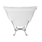 Patio Scroll Puff Chair Titanium- Alicante Indigo