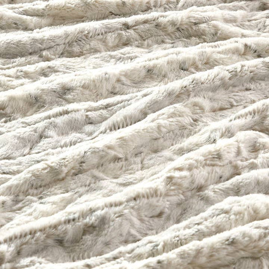 Heated 50x70 Faux Fur Electric Throw Blanket Snow Leopard