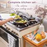 Moss & Stone 6-Piece Dark Grey Nonstick Cookware Set
