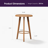 PURPLE LEAF Outdoor Bar Table Patio Dining Table Coffee Kitchen Breakfast Bistro Pub Bar Table for Patio Poolside