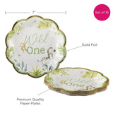 Safari Baby 7 in. Premium Paper Plates (Set of 16)