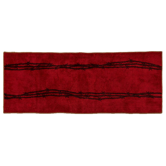 Red Barbwire Kitchen/Bath Rug, 2 MOQ