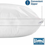 Bargoose CleanAir® Allergy Relief Pillow Protector - Zippered Pillow Encasement For Dust Mites, Sweat, Spills