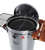 3-in-1 Stainless Steel Smoker Barrel Grill  Premium– Portable Charcoal BBQ with Thermometer, Outdoor Cooking Smoker for Camping, Backyard & Home BBQ INGRILL