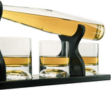 Baseball Bat Whiskey & Wine Decanter 4 Baseball Glasses (Standard Base)