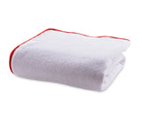 Bath Towel White - Red Border