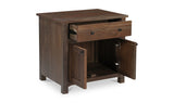 Gene Charging Nightstand Dark Brown