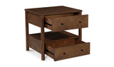Lottie Charging Nightstand Brown