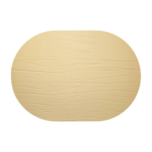 Strata Leather Gold Placemat - Oval 13.3x16.5"- Set of 4