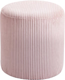 Roy - Round Microsuede Ottoman / Stool