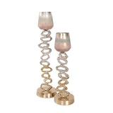 Teresina Gold Ombre Candleholder- Short