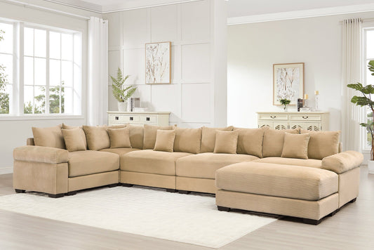 DESEO 155" Sectional Sofa with Ottoman