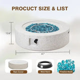 Wholesale MgO Round Propane Outdoor Fire Pit Table
