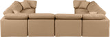 Indulge - Faux Leather 8 Piece Modular Sectional - Tan