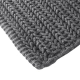 Cotton Chenille Stitch Bath Rug, Dark Grey