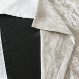 Marble Total Blackout Window Curtain, Silver (Max Blackout)