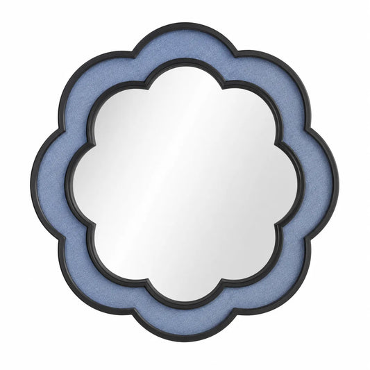 Raffea Scalloped Navy Accent Mirror