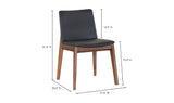 Deco Dining Chair Ebony PVC - Set Of Two