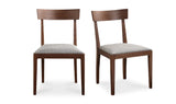 Leone Dining Chair Walnut Brown - Set Of Two