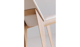 Deco Oak Dining Chair Cream White PVC - Set Of Two