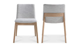 Deco Oak Dining Chair Light Grey - Set Of Two
