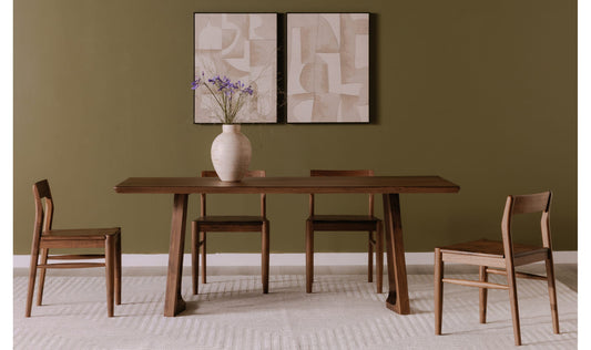 Silas Dining Table Walnut Brown