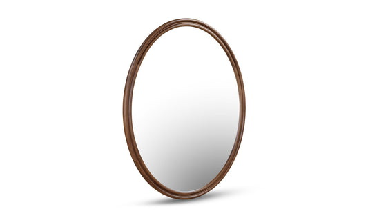 Alcott Oval Mirror Walnut