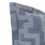 Indoor/Outdoor Puff Scroll Ottoman Syros Denim Cover Only
