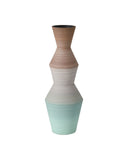 Happy 80's Brown & Pale Blue Vase Set of 2