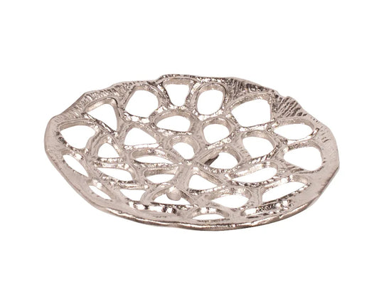 Nickel Plated Open Honeycomb Wall Art - Small