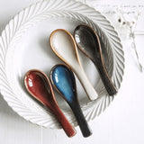 Japanese Ceramic Spoon for Soup Rice and Desserts