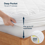 Microfiber 10 Heat Setting Heated Quilted Mattress Pad