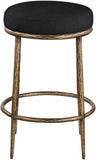 Ferro - Upholstered Backless Counter Stool With Brushed Gold Base