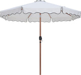 Amalfi - Aluminum Patio Umbrella - White Base / Light Brown Pole