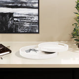 Saint Tropez Round Tray Set of 2 - Chalk