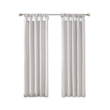 Twist Tab Silky Window Curtain, Silver