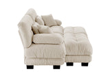 CLOUDIES 94" Loveseat with 2 Ottomans