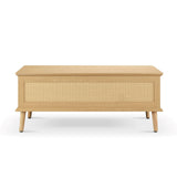 Rattan Lift-Top Mid-Century Storage Coffee Table