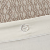 Button Accent Taupe Duvet Cover Set with Removable Insert