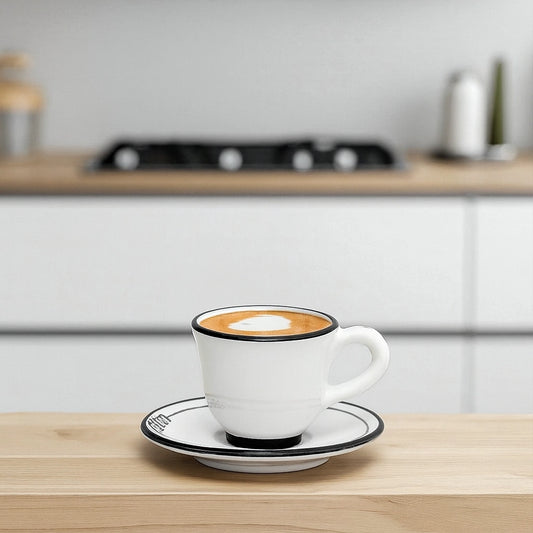 Deruta Posata Nero Espresso Cup & Saucer, 3 oz