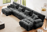 CLOUDIES 173" 4 Seater Sofa with 2 Ottomans